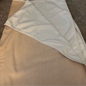 DownTown Company Cream and Light Tan Reversible Throw